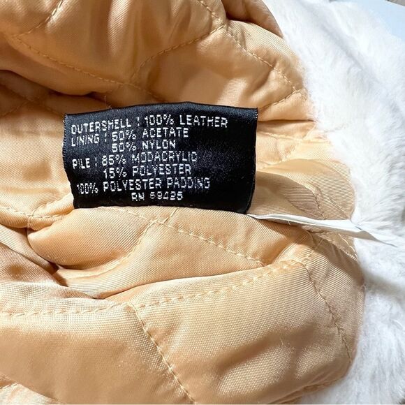 VTG Adventure Bound Wilsons Leather Suede Faux Fur Cropped Bomber Jacket XL - Picture 15 of 15